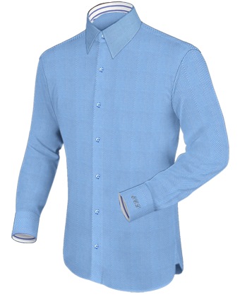 Custom Tailored Dress Shirts with French Collar 1 Button