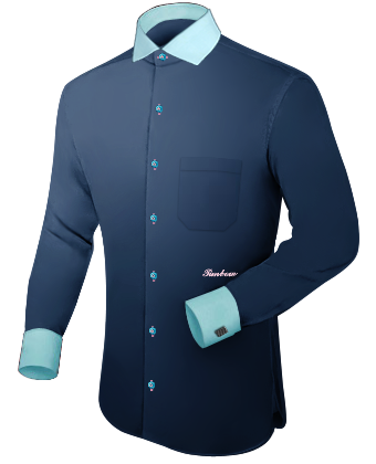 Customised Tailored Shirts with Italian Collar 1 Button