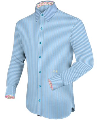 Online Custom Tailored Dress Shirts Canada with French Collar 1 Button