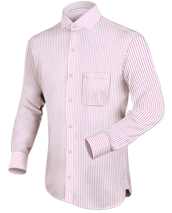 100 Percent Cotton Pinpoint Oxford Shirts with Italian Collar 1 Button