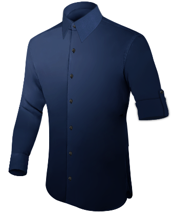 2 Button High Collar Dress Shirt with French Collar 1 Button