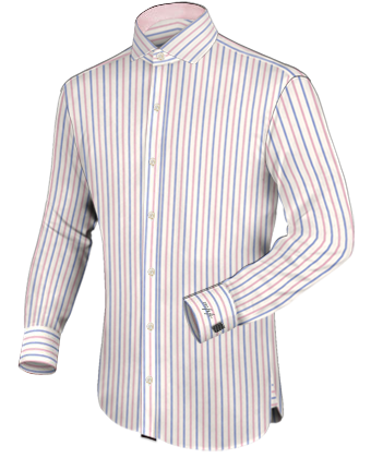 2 Tone Mens Shirts with Italian Collar 1 Button