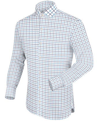 21 Inch Mens Shirt with Italian Collar 1 Button