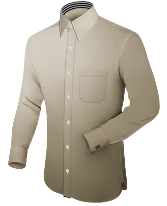 3d Shirt with French Collar 2 Button