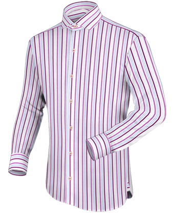 American Style Retro Mens Shirts with Italian Collar 1 Button