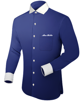 Beautiful Cotton Shirts Mens White with Italian Collar 1 Button