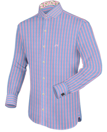 Big And Tall Slim Fit Dress Shirts with Italian Collar 2 Button