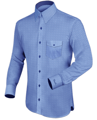 Big Collar Shirts For Men with French Collar 2 Button