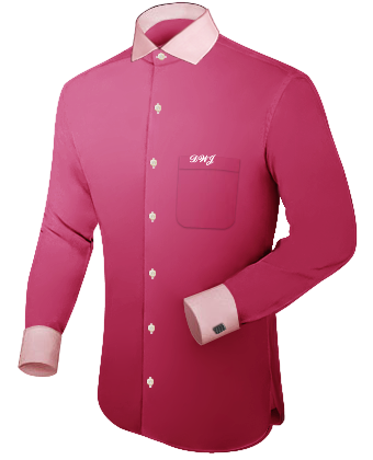 Black And White Dress Shirts with Italian Collar 1 Button