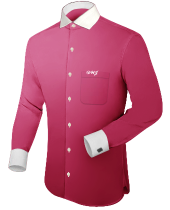 Black Button Collar Shirt with Italian Collar 1 Button