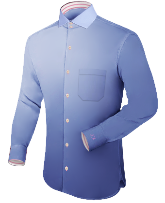 Black Cotton Shirt Cufflinks with Italian Collar 2 Button