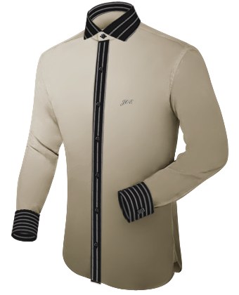 Blue Check Dress Shirts 18 32 33 with Italian Collar 1 Button