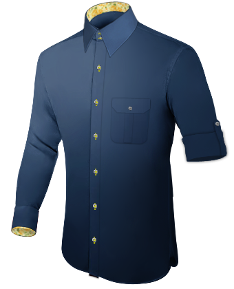 Boys Mandarin Collar Shirt with French Collar 2 Button