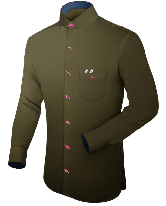 Brown Check Shirt with Batman Collar