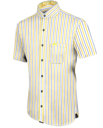 Button Down Shirts 37 Inch Sleeve with Italian Collar 1 Button