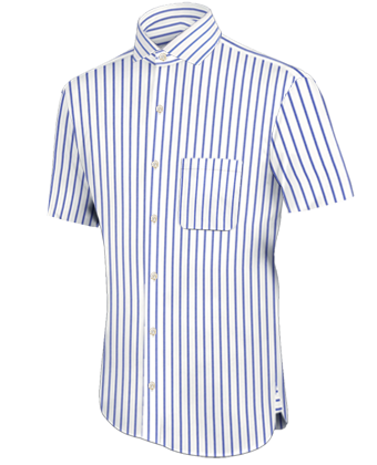 Buy Turquoise Shirt Men with Italian Collar 1 Button