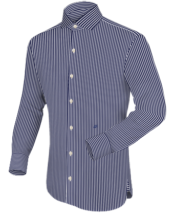 Casual Shirts Mens with Italian Collar 1 Button