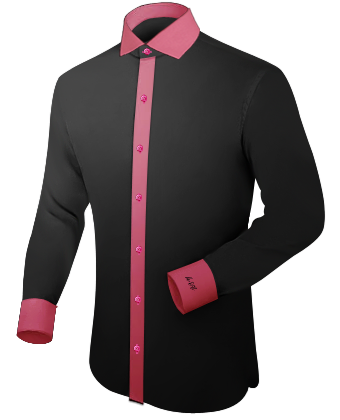 Cheap Men Collarless Shirts with Italian Collar 1 Button