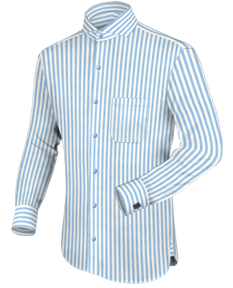 Cheap Spread Collar Dress Shirts with Cut Away 1 Button