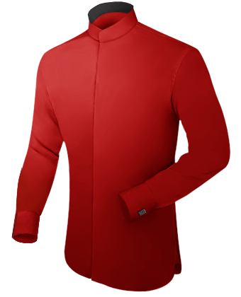 Chocolate Unisex Dress Shirt with Band