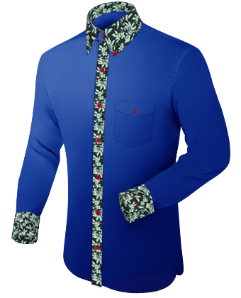 Collarless Casual Shirt with Hidden Button