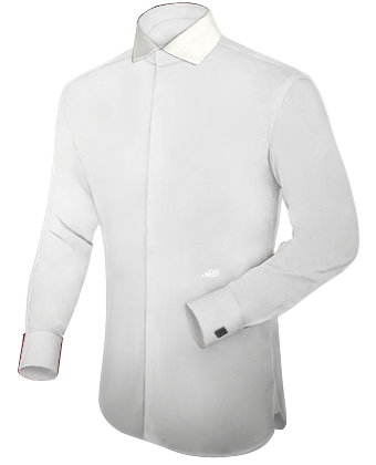 Collarless Shirts For Men with Italian Collar 1 Button