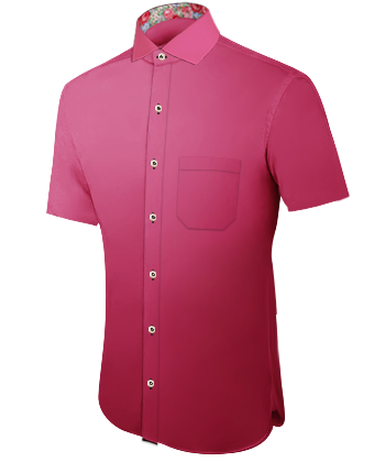 Cotton Colonial Shirt with Italian Collar 1 Button