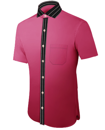 Cotton Shirts with Italian Collar 1 Button