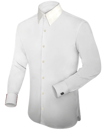 Cuffed Shirt with French Collar 1 Button