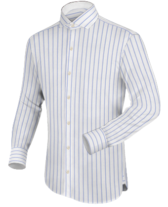 Cutaway Collar Slim Fit Shirts with Italian Collar 1 Button