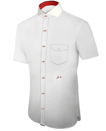 Dark Blue Shirts with Cut Away 1 Button