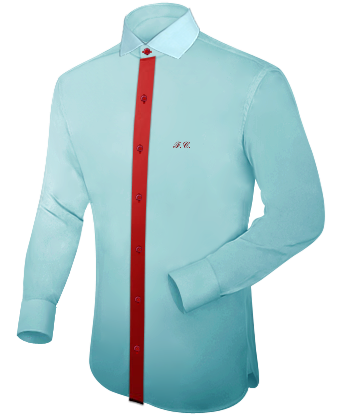 Dark Brown Shirt with Italian Collar 1 Button