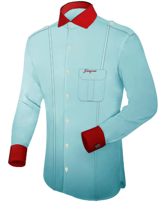 Design Your Own Mens Shirt with Italian Collar 2 Button