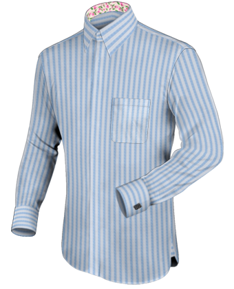 Designer Discount Dress Shirts Online with French Collar 1 Button
