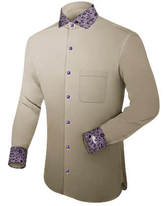 Designer Formal Shirt with Italian Collar 1 Button