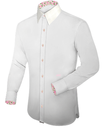 Dinner Shirts For Men with French Collar 1 Button