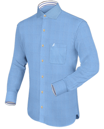 Dress Shirt Big Collar with English Collar