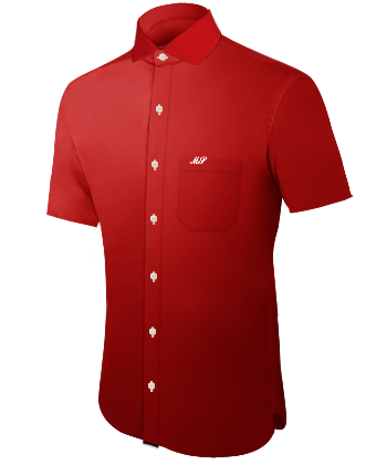 Dress Shirt Cream with Italian Collar 1 Button