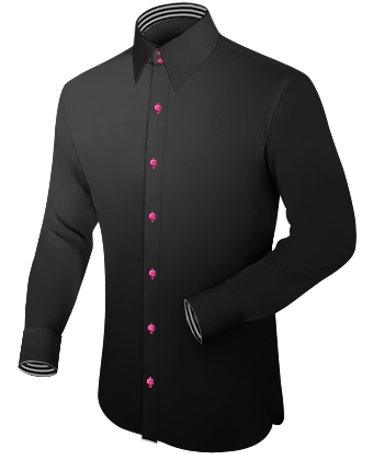 Dress Shirt Different Collar Color with French Collar 2 Button