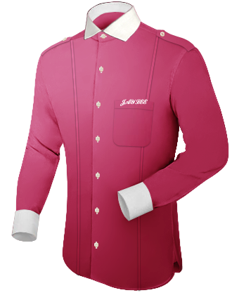 Dress Shirts For Men Sale with Italian Collar 1 Button