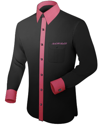 Dress Shirts For Small Men with French Collar 2 Button