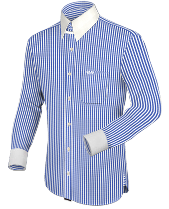 Dress Shirts Slim Fit Men with Tab