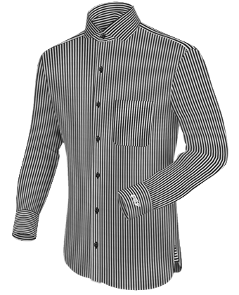 Extra Large Dress Shirt Sizes with Italian Collar 1 Button