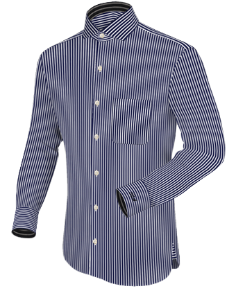 Extra Long Shirts For Men with Italian Collar 1 Button