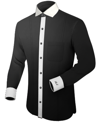 Extreme Cutaway Collar Shirts with Italian Collar 1 Button