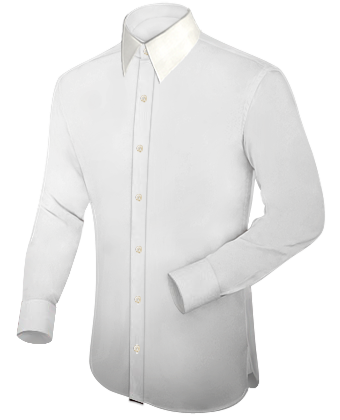 Fancy Back Shirt with French Collar 1 Button