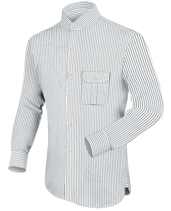Fashionable Spread Collar Dress Shirts with Italian Collar 1 Button