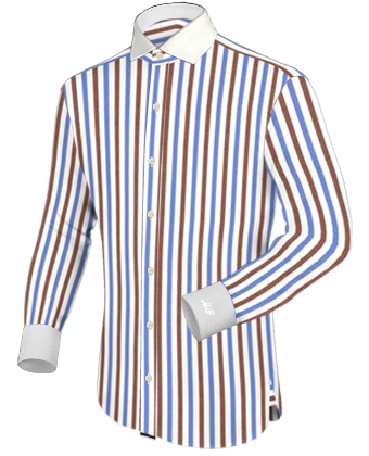 Finest White Shirts with Italian Collar 1 Button