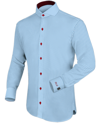 Fitted Shirts For Men Stefano Conti with Cut Away 1 Button