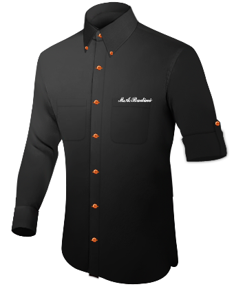 Formal Cotton Dress Shirt with Button Down